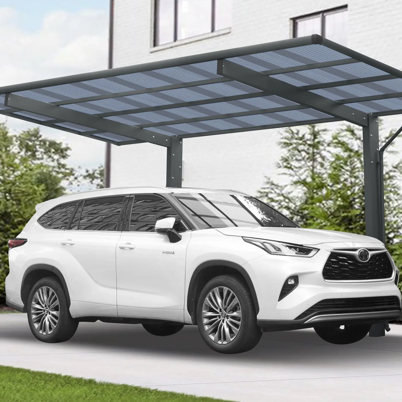 Genuine XIMAX Wing aluminium carport in anthracite