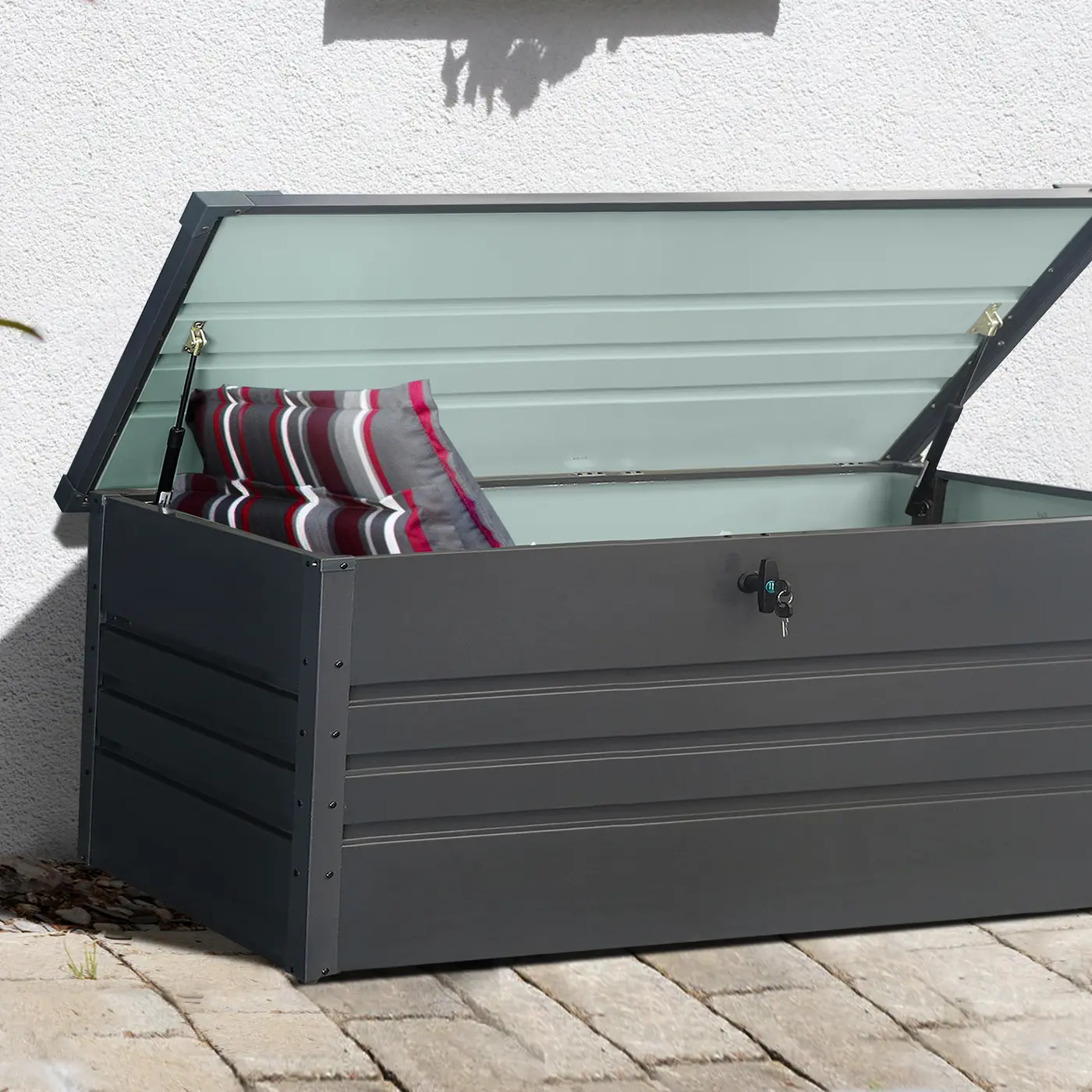 Genuine XIMAX anthracite 400 litre garden cushion storage box