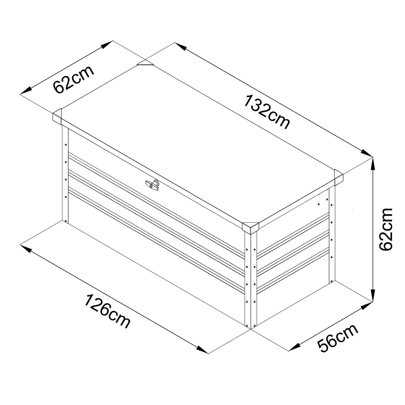 XIMAX Cushion Box 400L official XIMAX dimension drawing