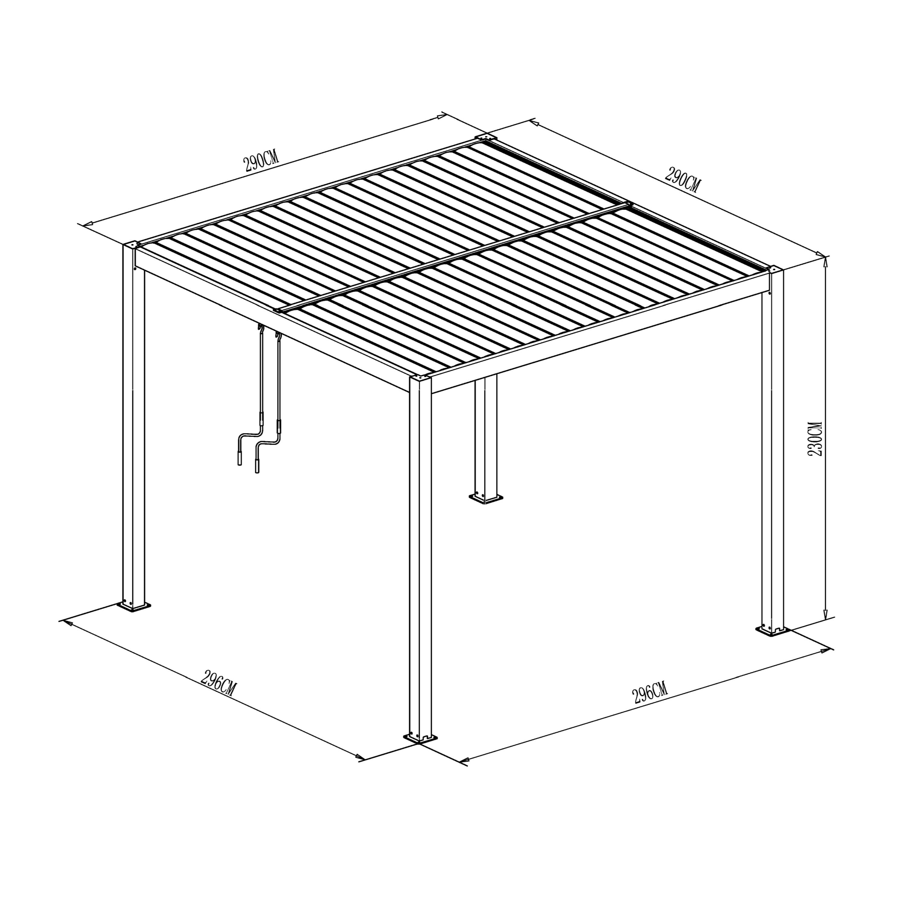 XIMAX Shade 3 × 3 Manual official XIMAX dimension drawing