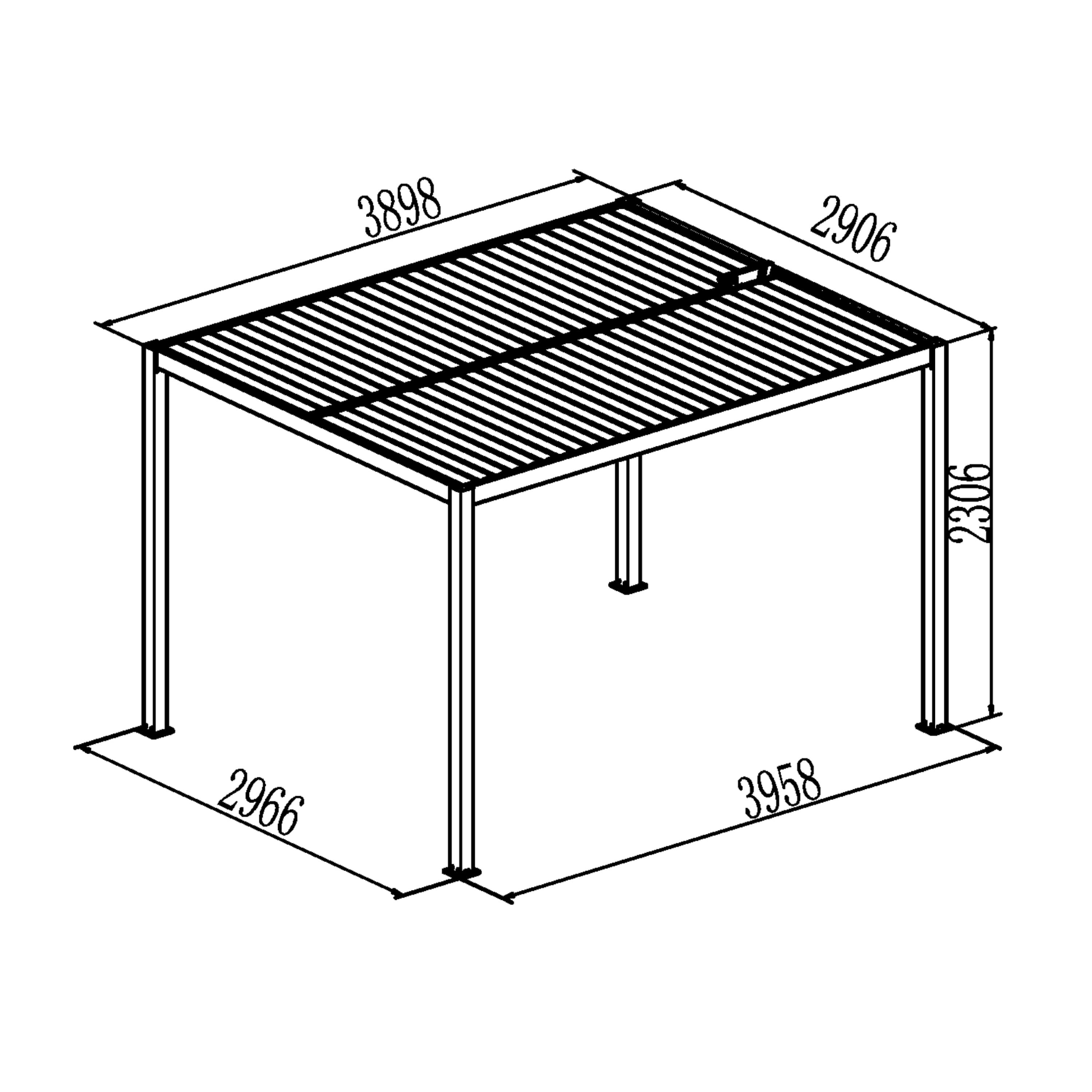 XIMAX Shade 4 × 3 Electric official XIMAX dimension drawing