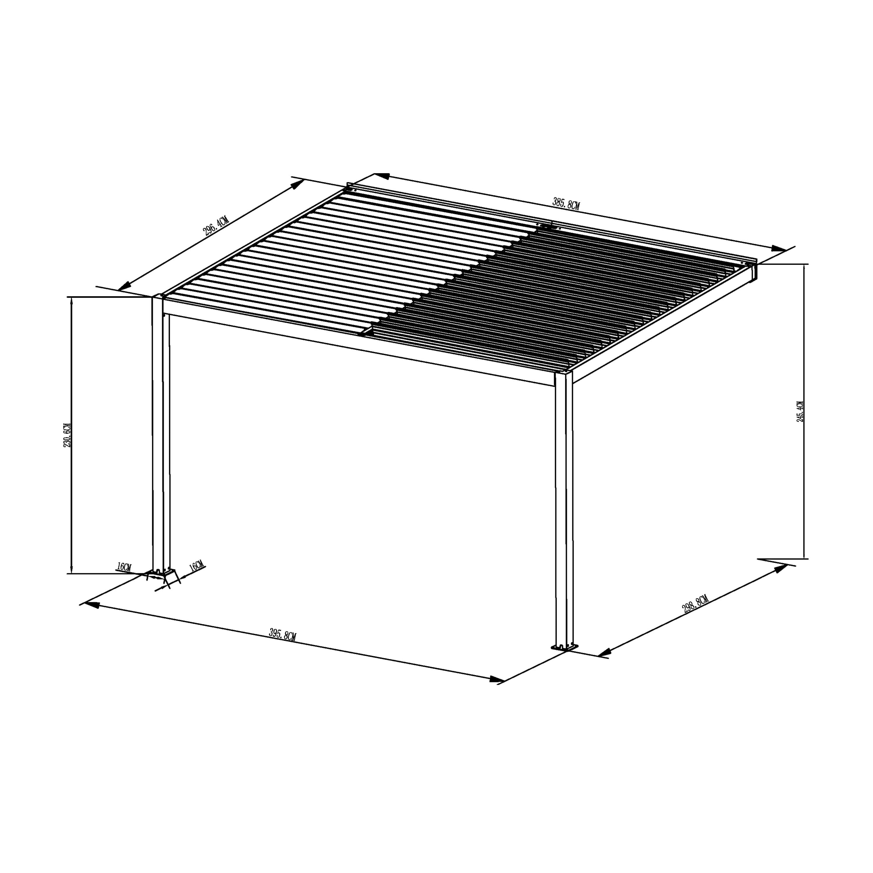XIMAX Shade Wall Mounted 4 × 3 official XIMAX dimension drawing